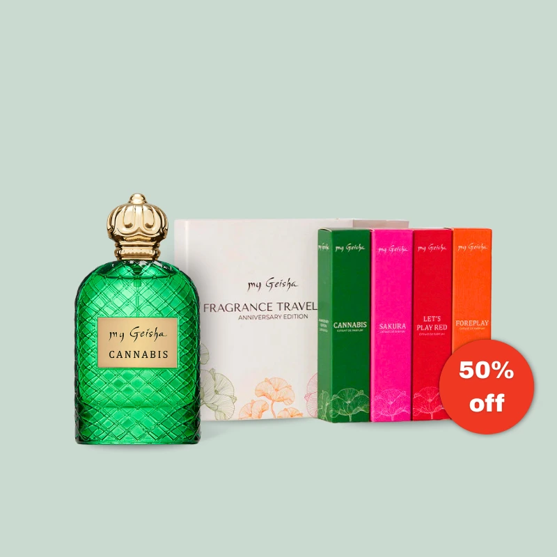 my Geisha Cannabis 100ml + Fragrance Travel Kit 40ml